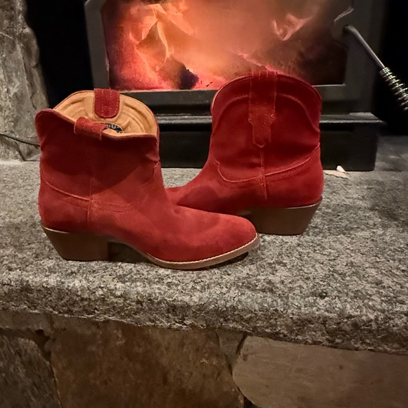 DINGO women’s TUMBLEWEED LEATHER BOOTIE STYLE DI561RED - Picture 10 of 15